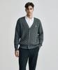 Sergio Tacchini M V-Neck Cable Sweater Cardigan (D.Melange Grey)