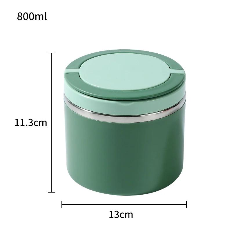 600/800ml Food Thermal Lunch Box Insulated Soup Cup Thermos Containers Stainless Steel Thermo Bento Box for School Children
