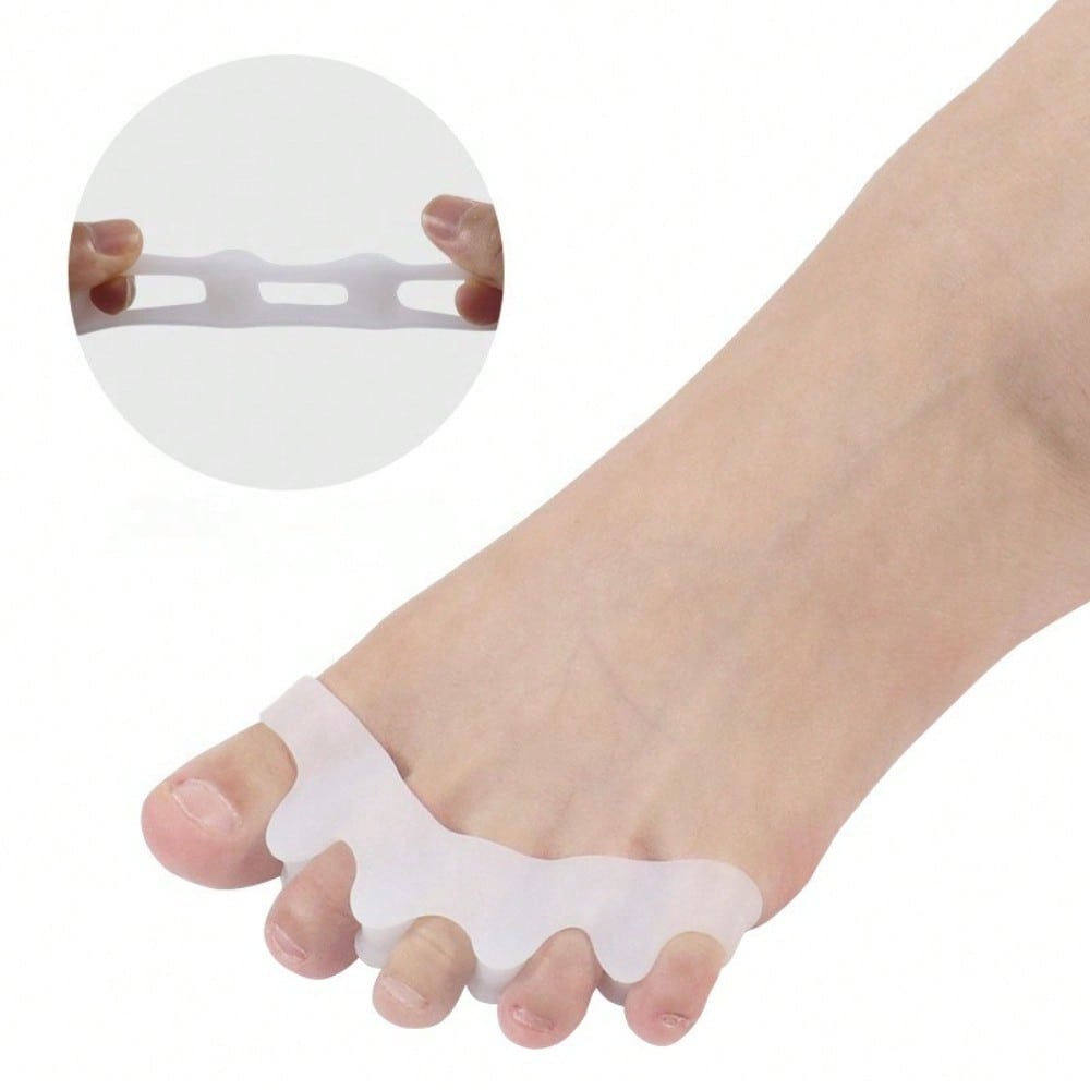 2pcs Five Toe Divider, Toe Outward Orthodontic Device, Reusable Foot Orthodontic Alignment Spacer for Men and Women