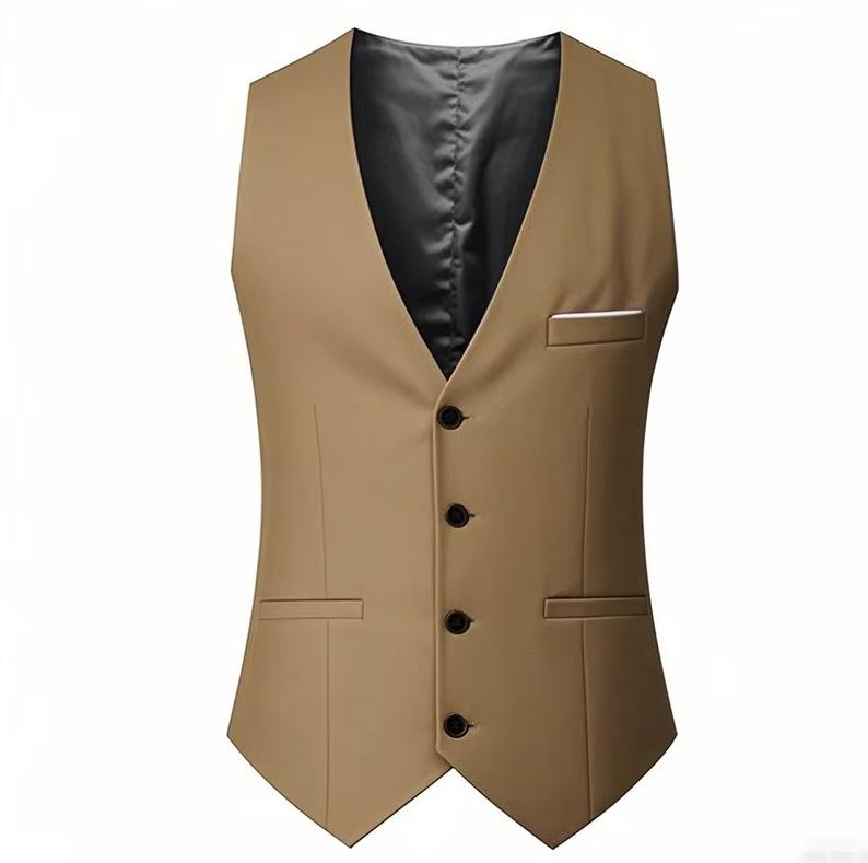 Men's Slim Fit British & Korean Style Suit Vest for Spring/Autumn