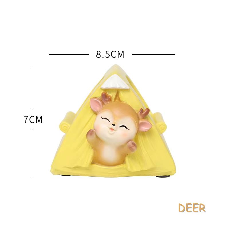 

Charming Animal Tent Resin Flower Pot, Mini Planter for Home Desk Decor, Plant PotsIdeal for Mini Cacti & Succulents олений