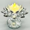 Heller Kristall-Lotuskandelaber Langlebig Elegant Klar Blume Teelichthalter Flacher Boden Anti-Rutsch Glas Kerzenständer Party
