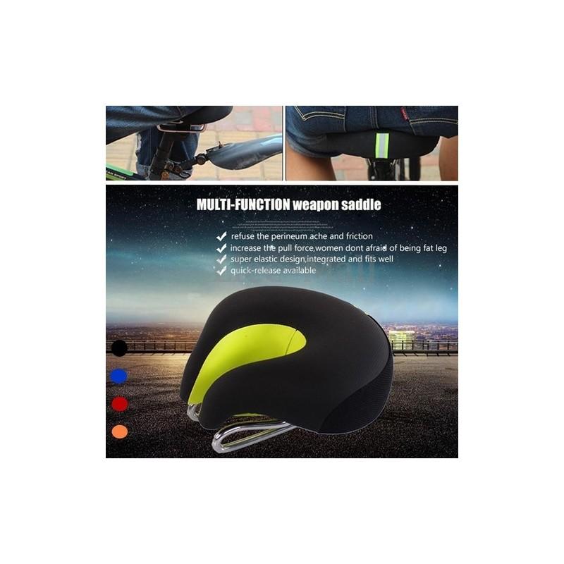 

Mtb Mountain Bicycle Bike Saddle Split Nose Cycling Seat Cushion Pad Ergonomic And Comfortably Padded For Long Rides Black Green
