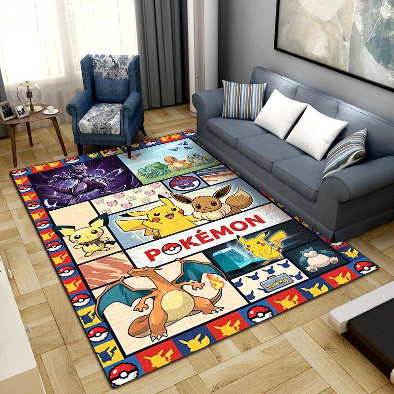 Pokemon Anime Area Carpet for Living Room Bedroom Home Decor Cool Movie Mat Floor Mat -LXR40