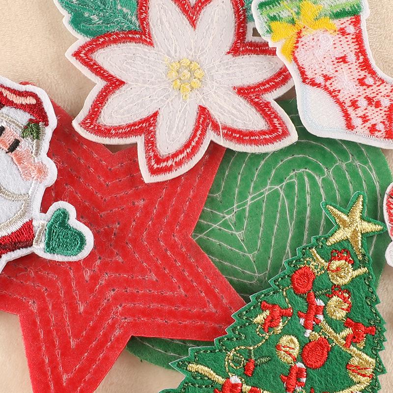 Dooku Embroidered Santa Claus & Tree Patch with Sequins - Clothing Accessory