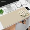 Large Mouse Mat Green Leaves Cat Mousepad Big Cute Mousepads X Office Rubber Keyboard Mats Desk Pad Overlock Mouse Pads