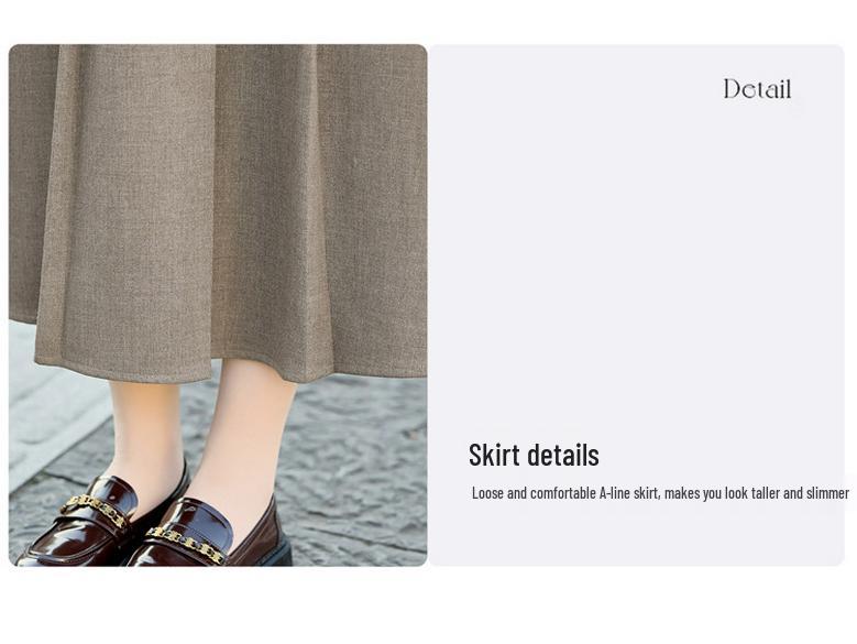 Spring 2025 Bow-Accent Single-Breasted Jacket & Skirt Two-Piece Set