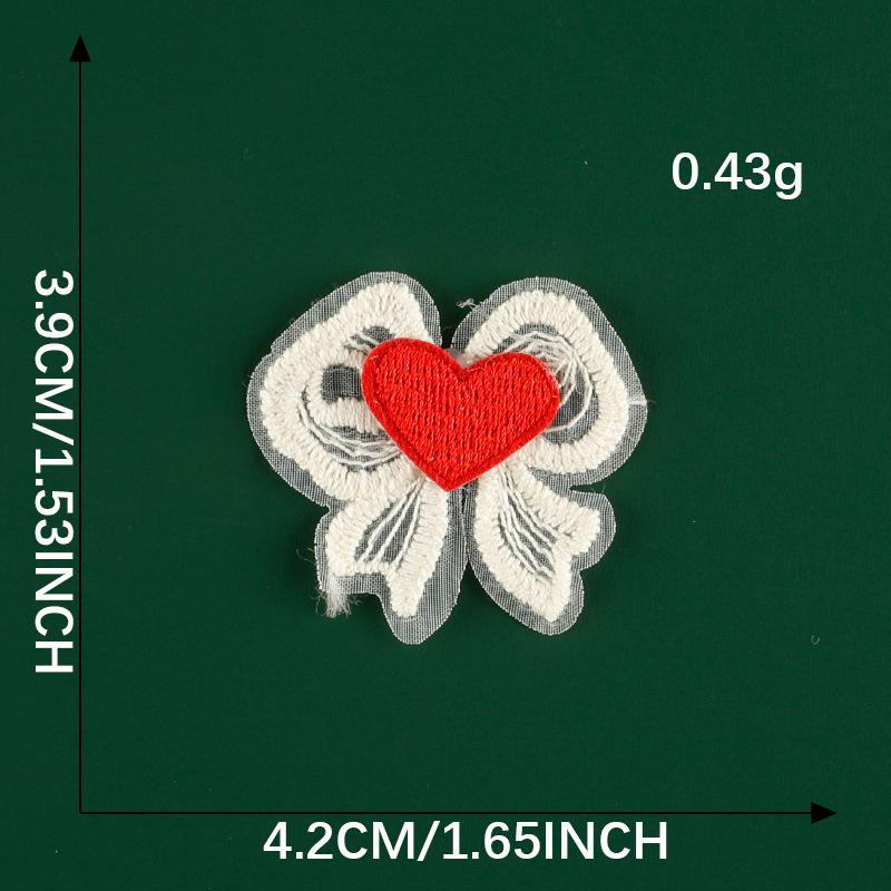 Original Embroidery Label Hair Accessories Accessories Cherry Lace Embroidery Sticker Diy Patch Clothing Accessories Cloth Label Cloth Sticker
