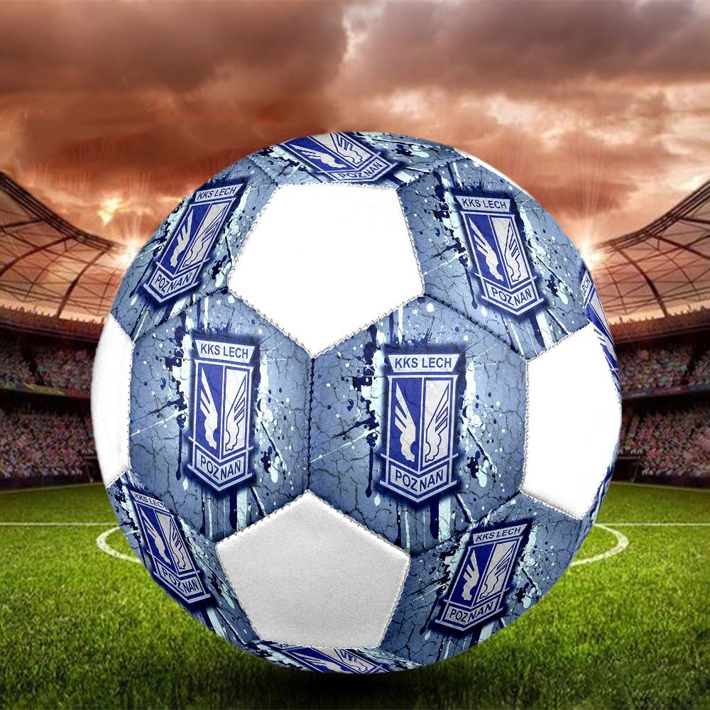 1PC Lech Poznan Poster Size 5 Soccer Ball PrahaIndoor Soccer Ball Colorful All Ages Machine Stitched PVC Competition Ready Durable High-Bounce