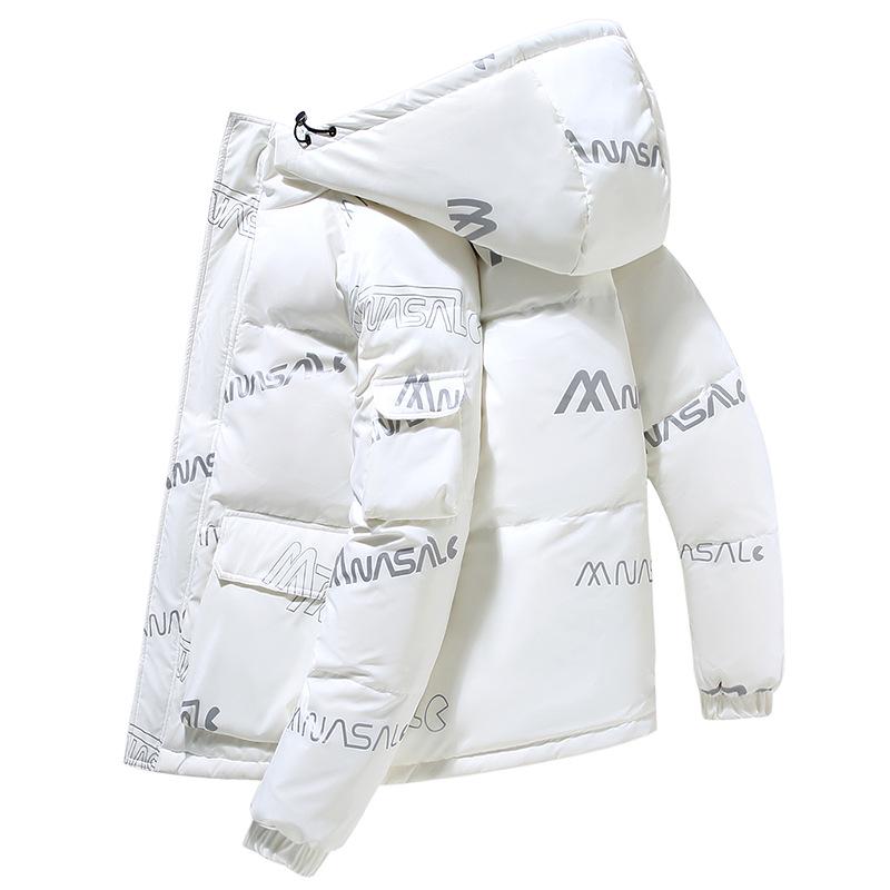 Men`s Thickened Hooded Short Down Jacket