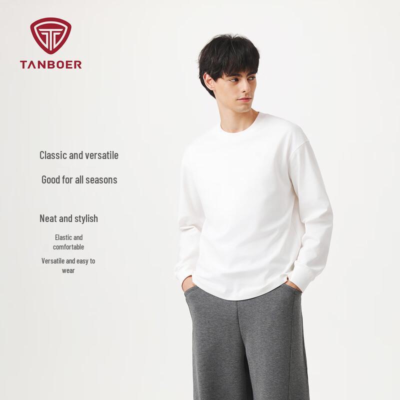 

Tanboer Мужской повседневный однотонный свитшот с длинным рукавом и круглым вырезом TA5532201A M