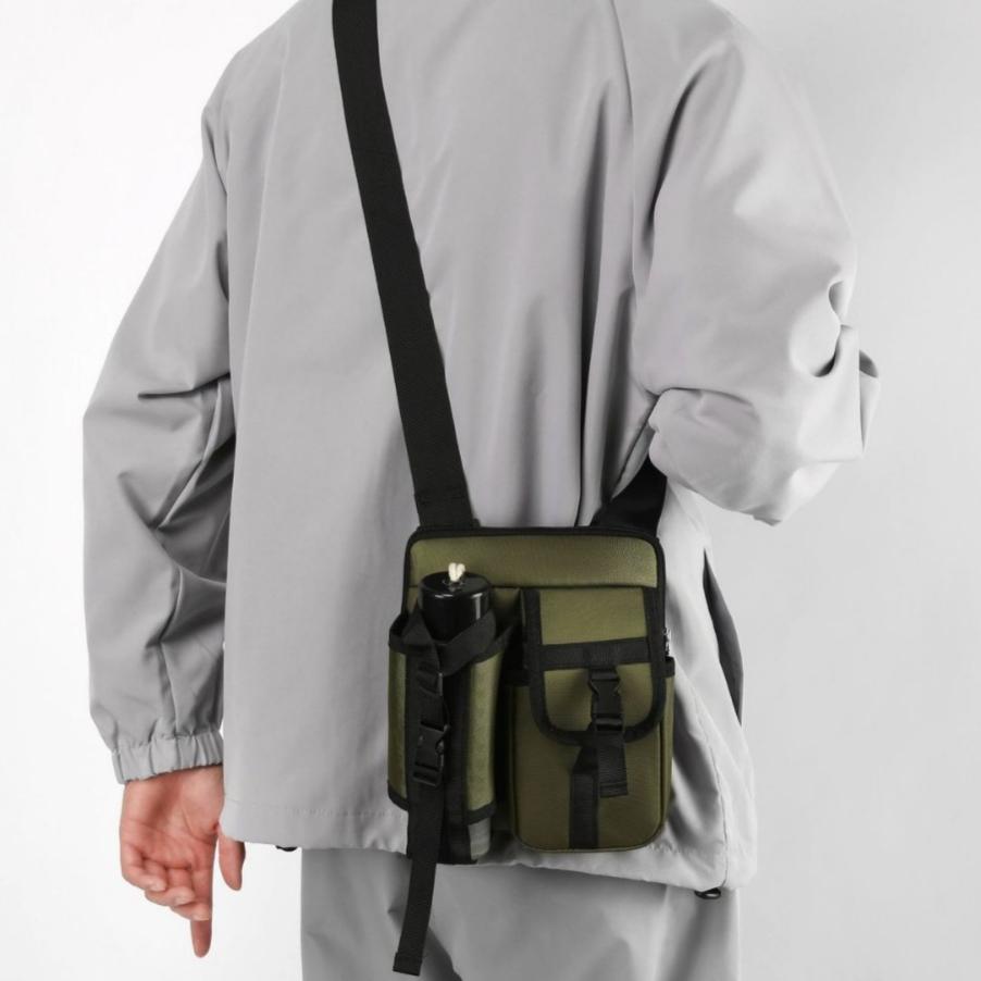 Outdoor shoulder bag, water cup shoulder bag, unisex, fashionable and durable, thick shoulder bag, wholesale, waterproof