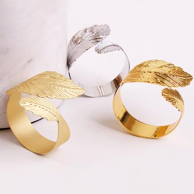 Blatt Serviettenring, Neuer Stil, Serviettenschnalle, Metallserviettenring, High-End Hotel, Hochzeit Eröffnung Stoffring