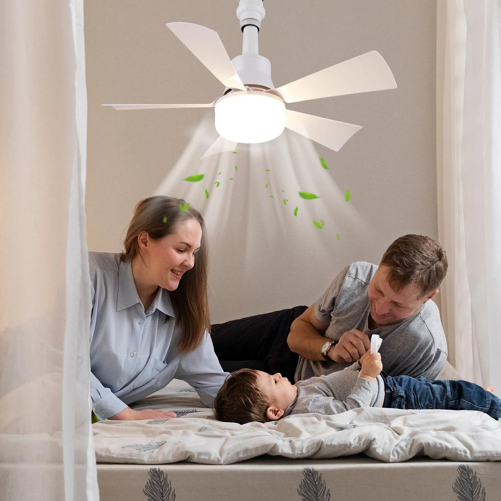 Ceiling Fan with Light Ceiling Fan Light Remote Control LED Light Fan 3 Light Colors Timing Wireless Fan for Living Room Bedroom