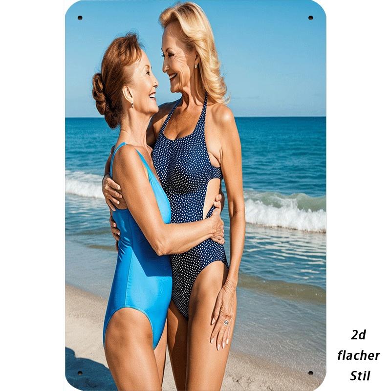 

Retro Beach Wall Sign D Flat Metal Art Vintage Friendship Gift for Home Decor 20x30cm