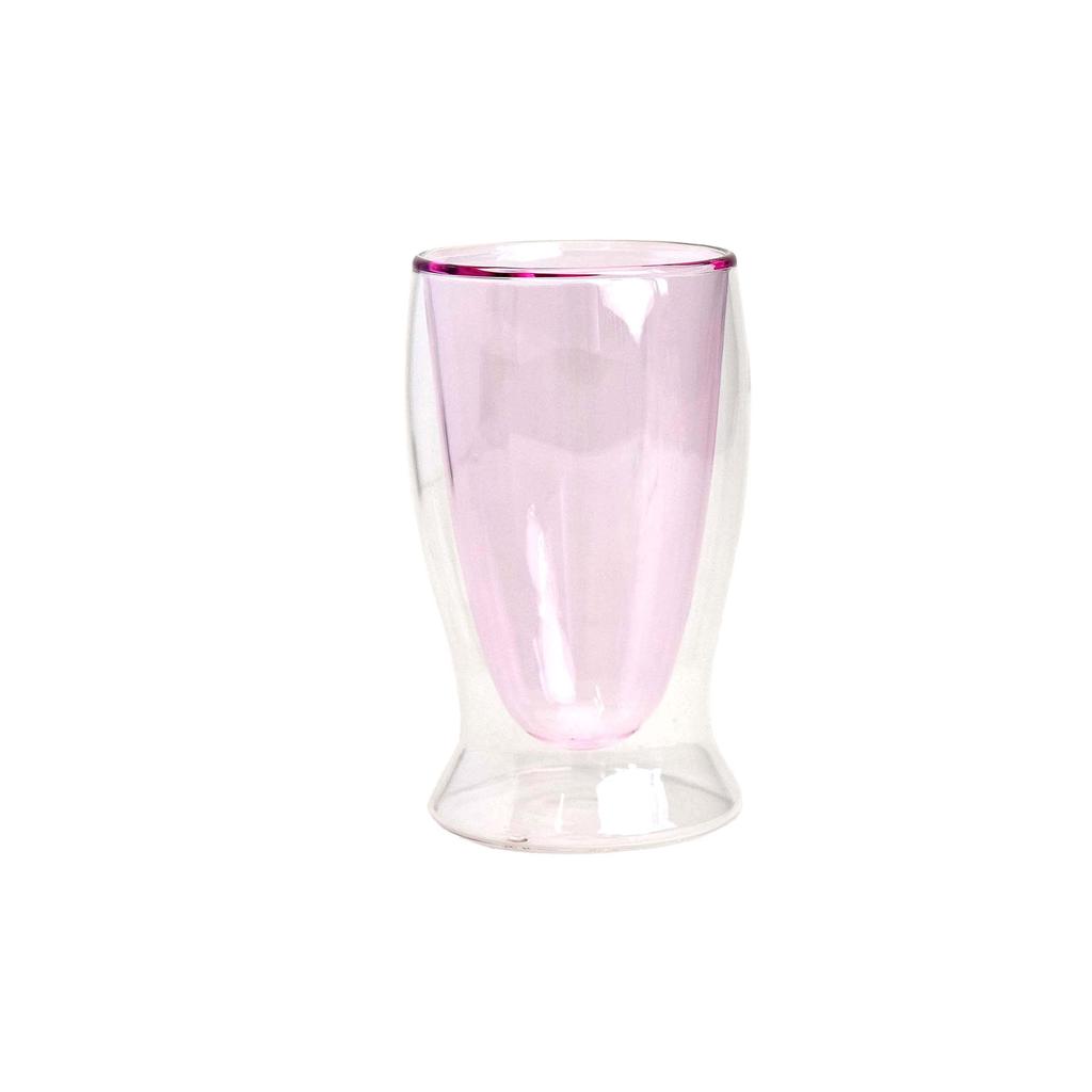 Maebata Nuit Color Thermoglass Product 52636 (Pink), Heat-Resistant, Double-Walled, 340ml, Code