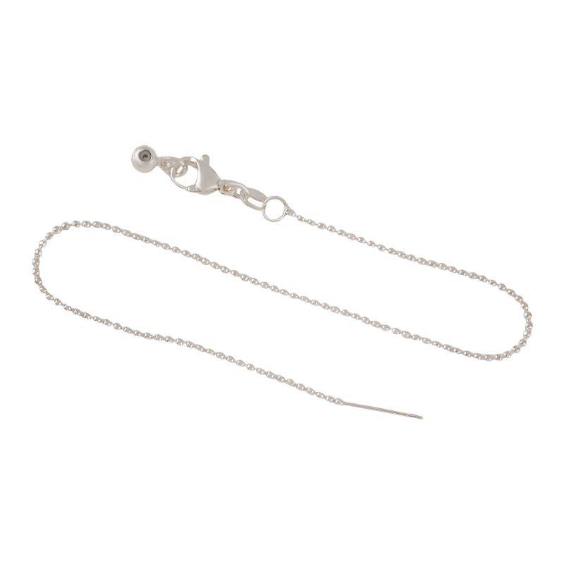 

Jewelry Necklace Accessories Copper Plated Universal Adjustable Chain DIY Pendant Necklace Lobster Chain Flash Bead Bracelet Accessories Silver-21CM