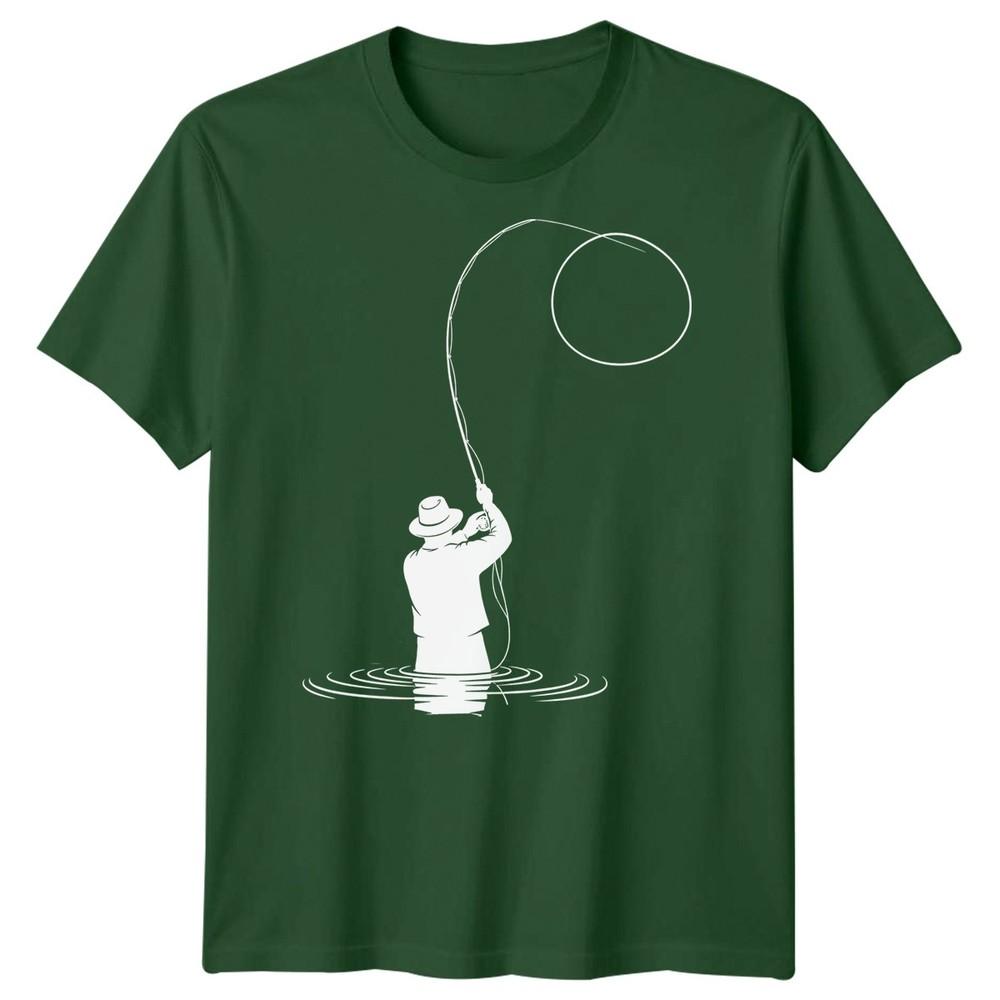 Fishing Fly Fishing Unisexs TShirt Angler Outdoor Hobby Tee