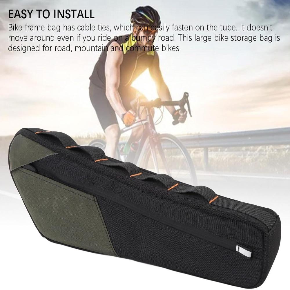 Triangle Bike Frame Bag Easy Install Bike Storage Bag Durable Bike Triangle Bag  Phone Storage