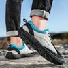 Fashion Men Outdoor Antiskid Sneakers Lightweight Breathable Lace-Up Running Tennis Shoe Comfortable Casual Hiking Shoes Plus Size 38-47