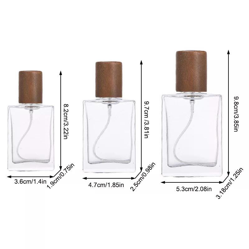 Clear 15/30/50Ml Square 15/30 Glass Perfume Bottle Spray Bottles Packaging Bottle Refillable Atomizer Travel Cosmetic Container