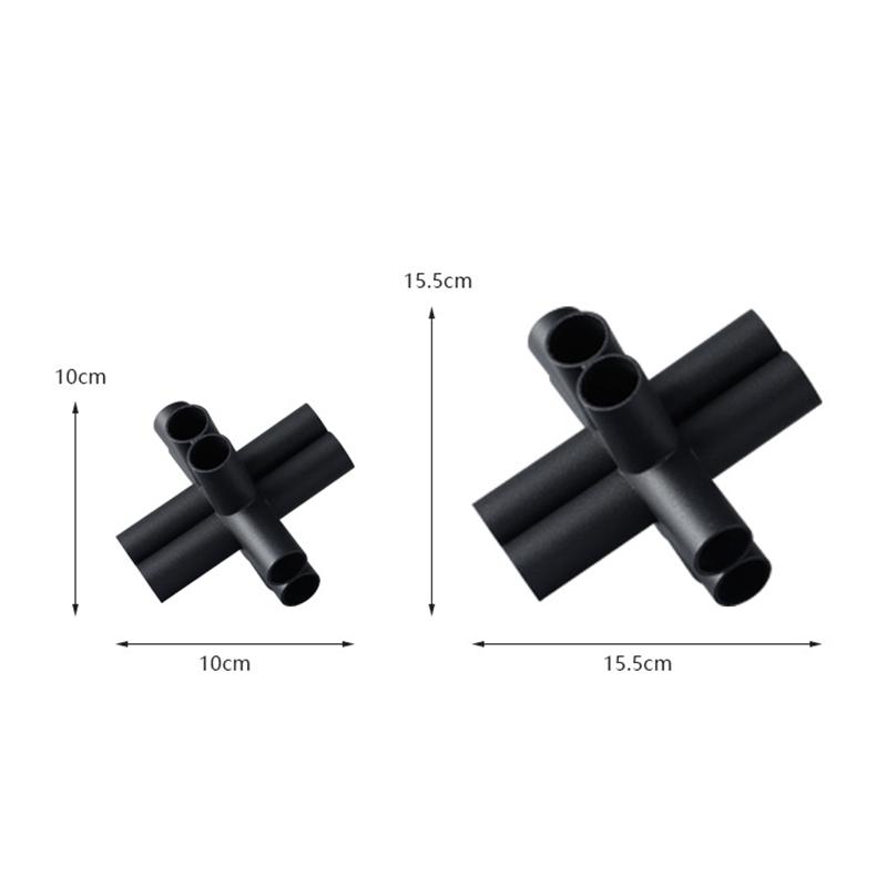 Metal Handicraft Geometric Hollow Pipe Cross Star Black Cross Knot Metal Decorative Figurines Home Decoration Accessories