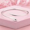 925 Sterling Silver Wedding Gift Teardrop-Shaped Bangle Fashion Jewelry