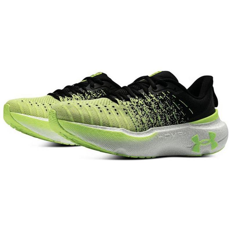 Under Armour Infinite Elite Low Top Training Long Distance Running Sprint City Commute Running Shoes Men's Black Yellow Sneakers 3027189-002