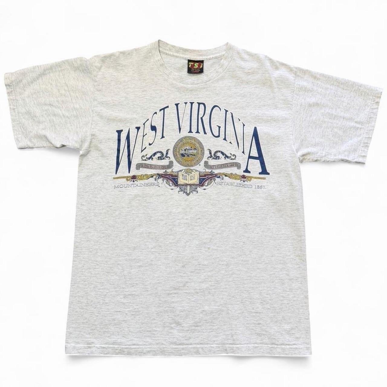 Vintage 90s West Virginia University College Graphic School Souvenir T-shirt L L