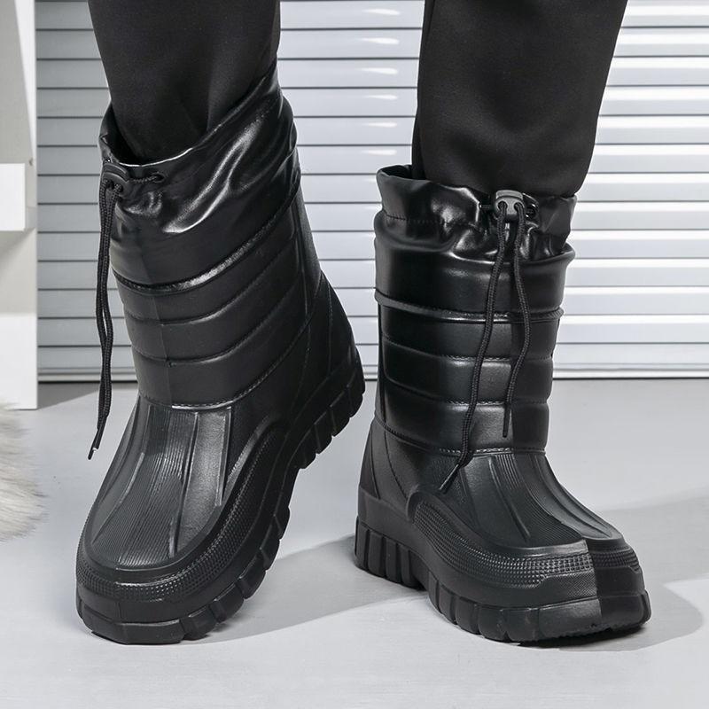 Men's And Women's Winter Warm Waterproof Anti Slip Wear Resistant Thick Cotton Shoes Snow Boots