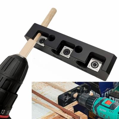 Jig Tool Easy Carryi Hole Locator Auxiliary Tool Metric Woodworking Dowel Carpentry Round Rod Doweling Jig Woodworking Projects