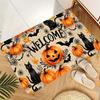 Halloween Doormat Pumpkin And Cat Floor Mat Outdoor Carpet Easy To Clean Rug For Bedroom Living Room Kitchen Rug