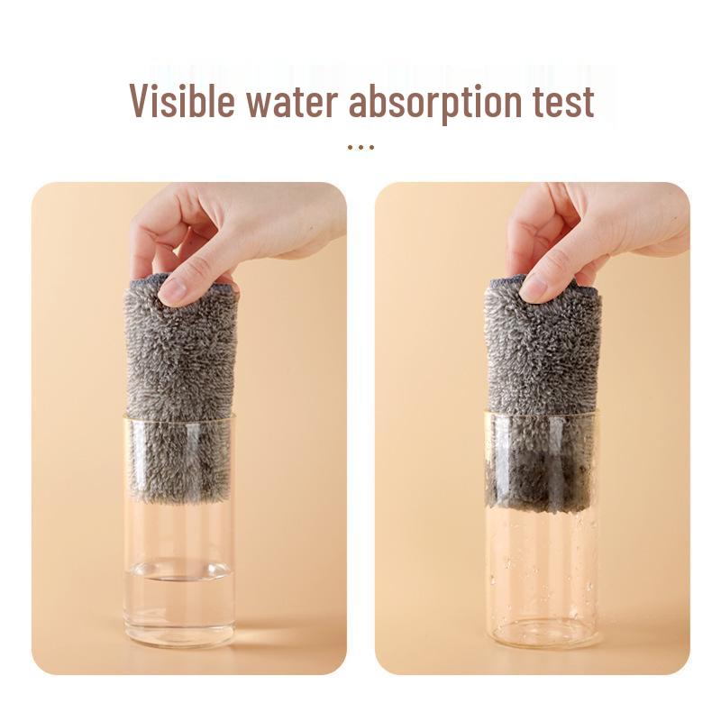 Bamboo Charcoal Non-Stick Oil Cleaning Cloth - Absorbent and Easy-to-Clean Kitchen Towel