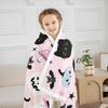 GUOYU Blanket Pink Halloween Fleece Blanket Baby Cartoon Cute Halloween Decorations Sherpa Blanket Pumpkin Ghost Witch Hats Fuzzy Plush Throw