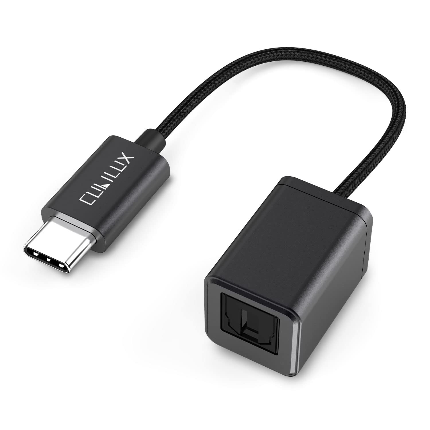 

Cubilux USB C на оптичний аудіоконвертер Thunderbolt на Toslink Type C на оптичний, сумісний із MacBook Mac Windows, комп’ютер SPDIF(TOSLINK) адаптер,