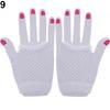 Lady Elastic Dance Costume Dance Party Fingerless Fishnet Mesh Hollow Gloves