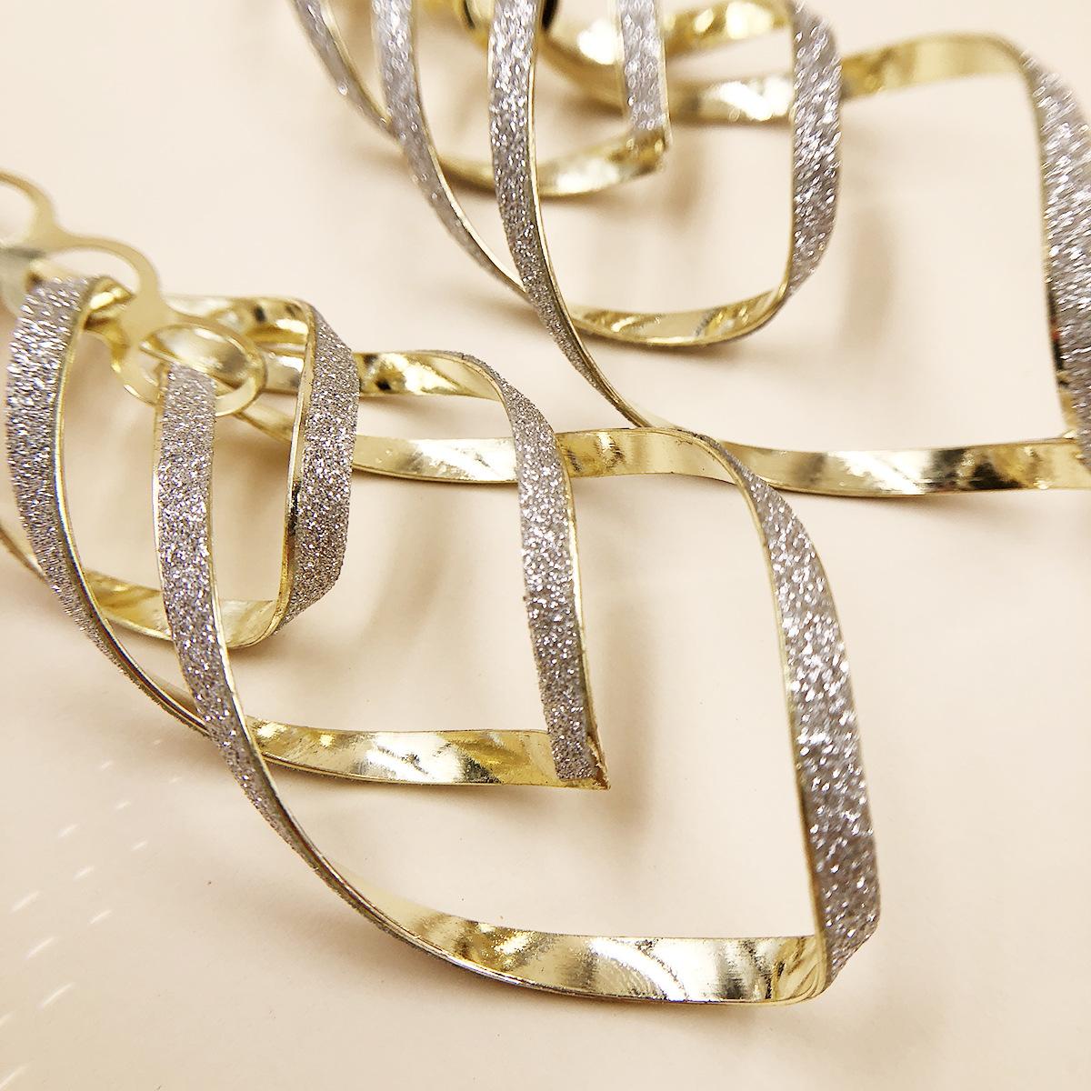 

Модные женские спиральные серьги-гвоздики с блестками, многослойные вращающиеся геометрические серьги, аксессуары для сережек золотой