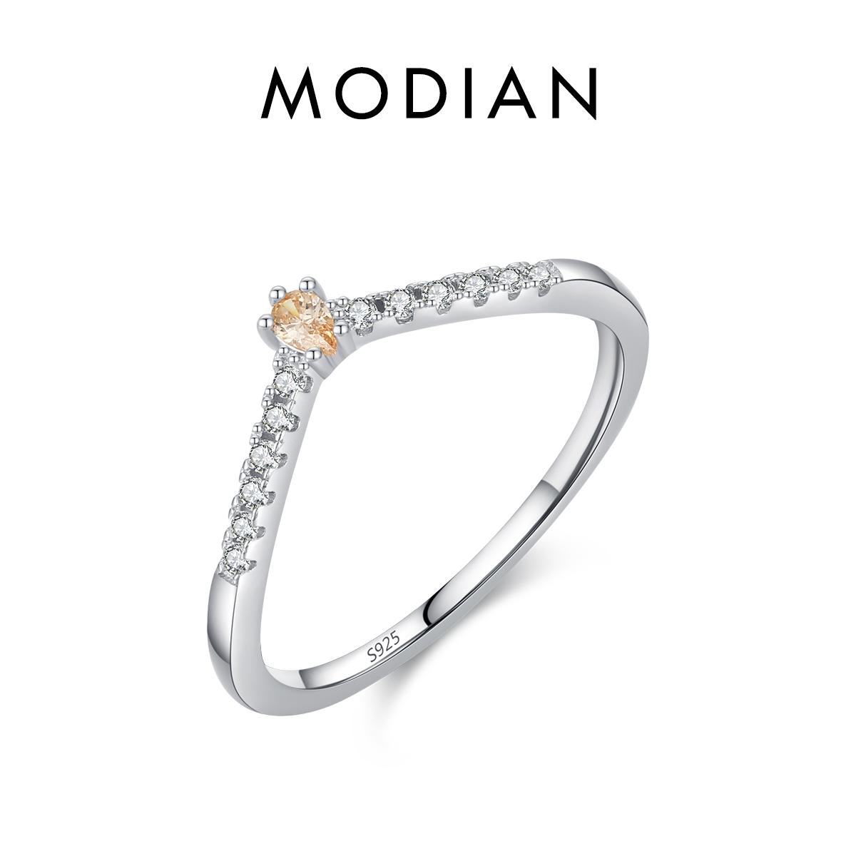 

925 Sterling Silver Simple Arrow Shape Stackable Trendy Ring Rainbow Color Zircon Elegant Finger Rings For Women Jewelry 5