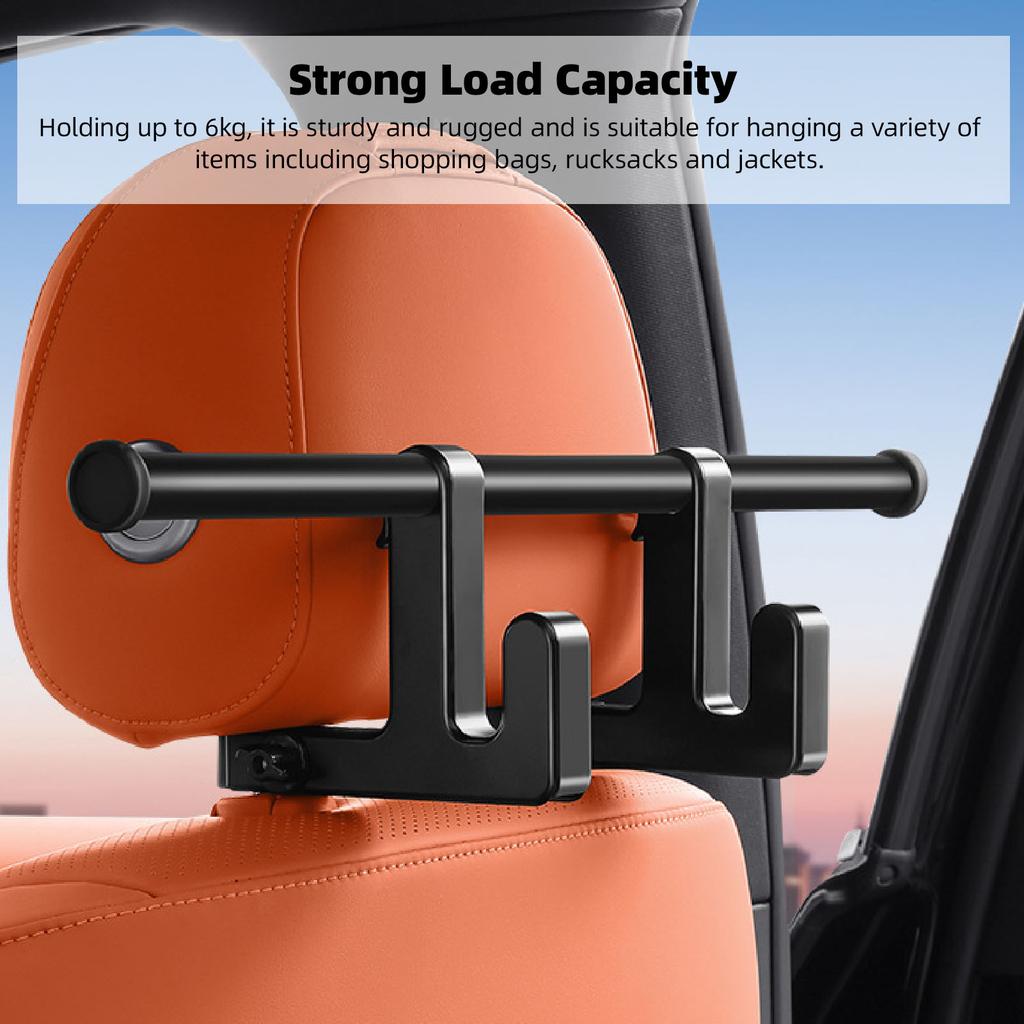 Car Seat Headrest Hanger Double Hook Design Strong Load Capacity Vehicle Back Seat Headrest Hanger Holder