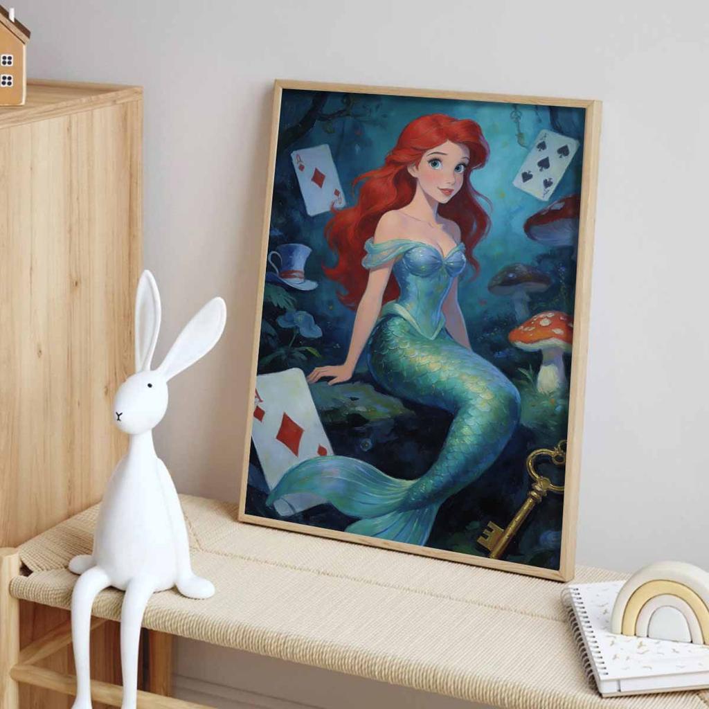 Disney Diamond Painting Art Mosaic Kit Ariel Princess Wonderland Handmade diy5D Home Decor Gift