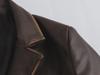 2023 Autumn Women's Mid-Length Distressed PU Leather Trench Coat