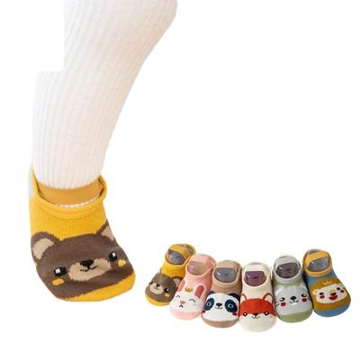 Nieuwe Kinder Cartoon Vloersokken Antislip Lijm Dierlijke Band Baby Sokken Binnen Baby Peuter Sokken