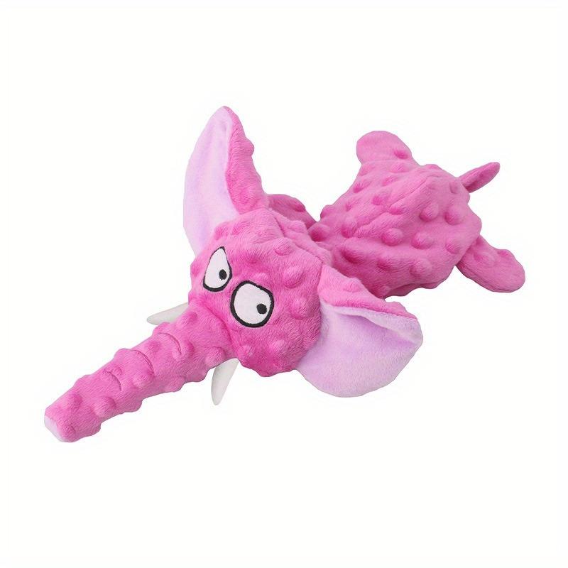 Indestructible Bite-Resistant Dog Chew Toy, Squeaky Elephant Plush Teeth Cleaning Toy, For Small Medium Large Dogs Pet Supplies