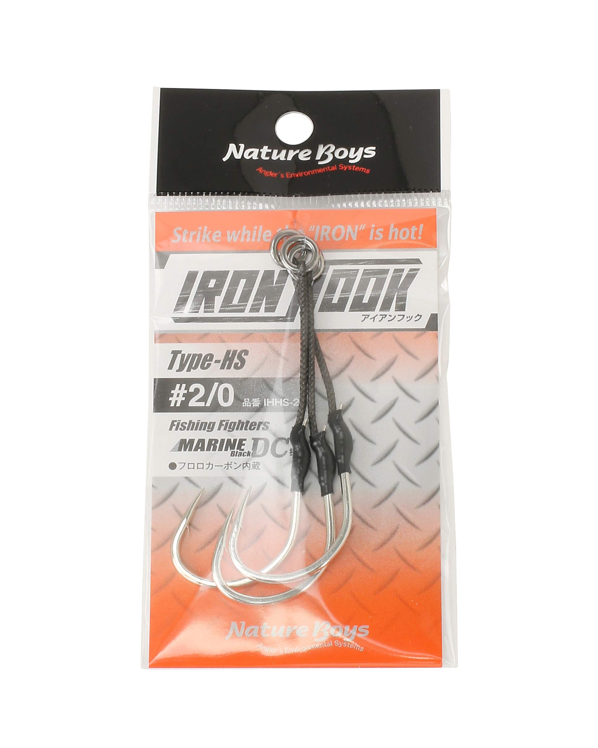 NatureBoys Hook Black 2/0 IRON HOOK IHHS-20 2/0