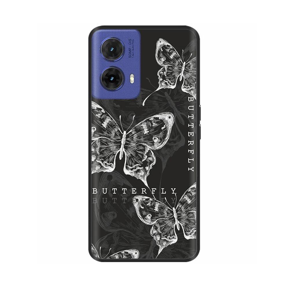 For Motorola Moto G85 Case Butterfly Soft Matte Silicone Back Cover For Moto G85 5G Cases MOTOG85 G 85 5G Funda Full Phone Coque