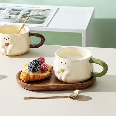 Cute Cartoon Ceramic Mug High Value Coffee Cup Water Cup Household Milk Cup Teacup Couple Cup Breakfast Cup