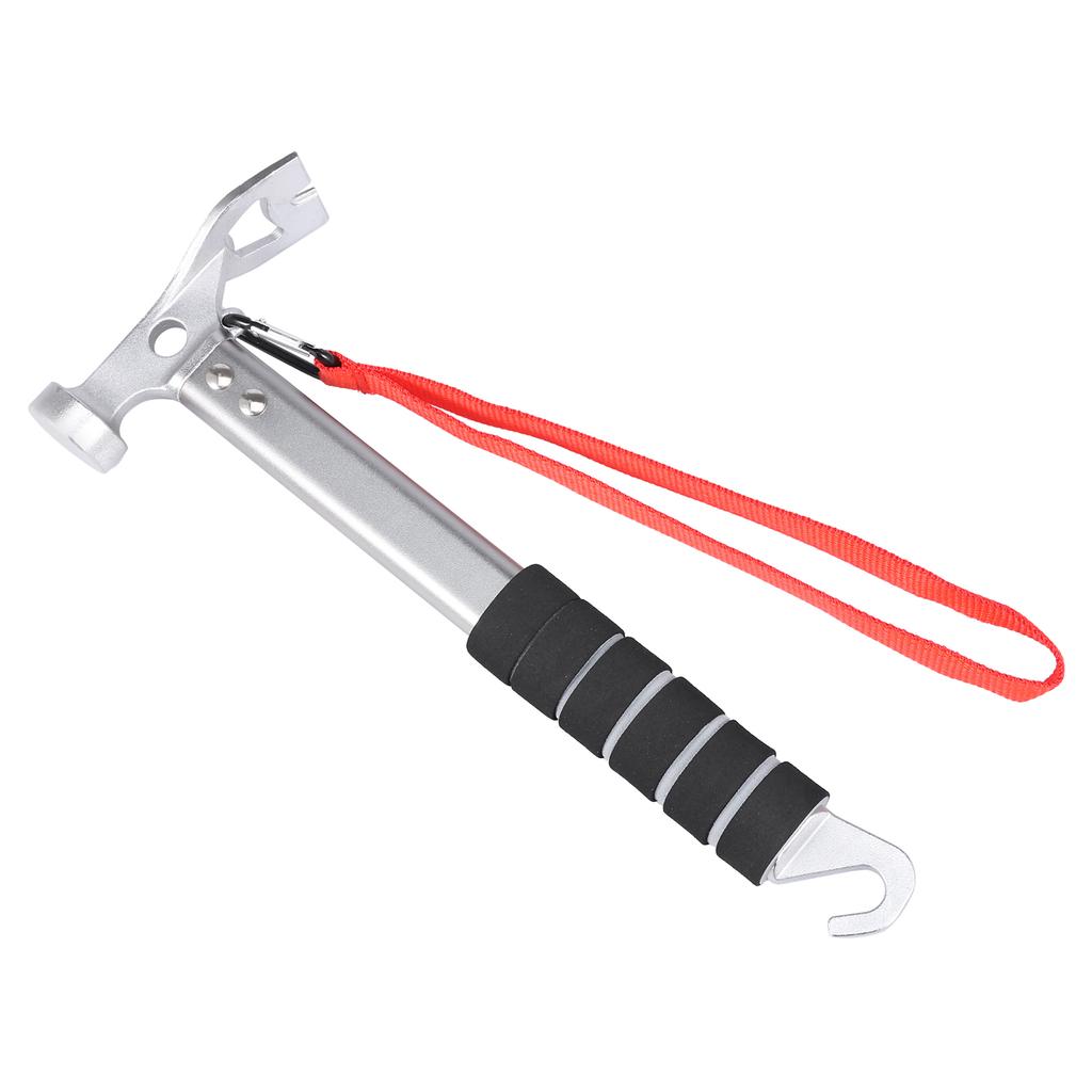 29/30cm Tent Hammer Aluminium Tent Canopy Stake Hammer Outdoor Multifunctional Camping Mallet with Hook Field Survival Equipment