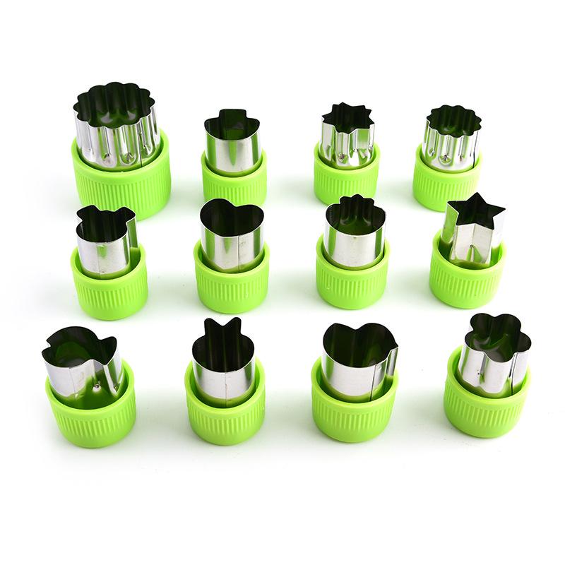 Stainless Steel Bow Tie Pasta, Wonton, and Dumpling Mold with Cartoon Fruit Shapes for Baby Food Supplement.