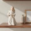4 Pieces Ceramic Angel Figurine Cute Angel Figurine Cherub Sculpture Gift Home Decor Creative for Girls, Shelf Display