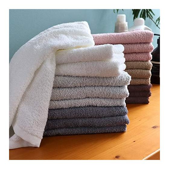 Made in Japan Towel Face Towel Set of 10 34 x 90cm White (11 Colors to Choose from) White Osaka Senshu Towel 100% Cotton 260 Momme Commercial Towel
